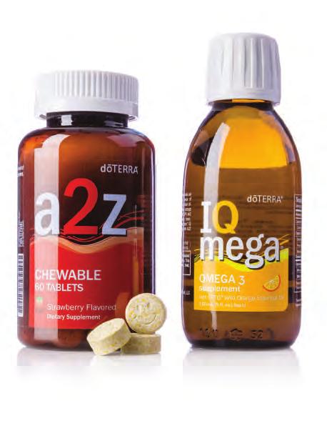 WELLNESS a2z CHEWABLE PB ASSIST+ dōterra Children s SUPPLEMENTS Inspired by the dōterra Lifelong Vitality Pack, these products make it easy to enjoy taking omega-3s, whole food nutrients, vitamins,