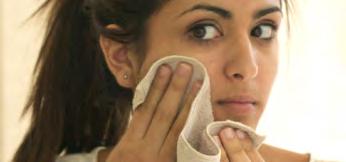 Rinse in warm water and hang to cleaning face or