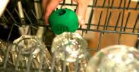 By placing the magnet ball in the dishwasher, it softens the water and allows you to use half the normal