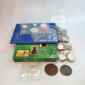 QUANTITY OF CANADIAN SILVER COINS a commemorative fifty cent set, an