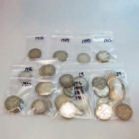 STAMPS including 22 Canadian silver dollars, 16