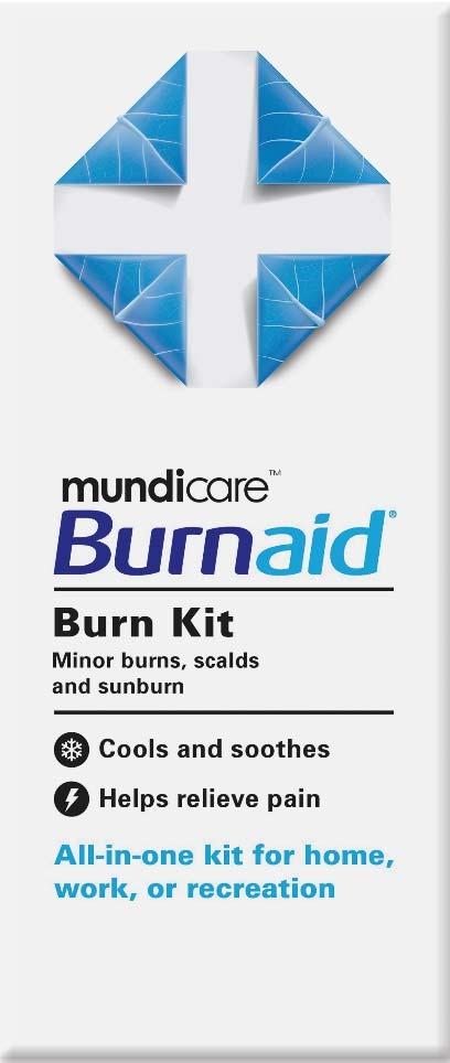 mundicare Burnaid Burn Kit All-in-one kit for home, work or recreation Contains: