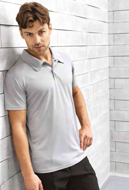 A long sleeve polo shirt with panelled detail