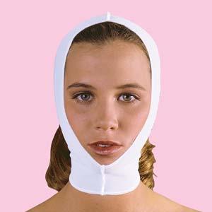As with all our facial garments, there are no internal seams which eliminate depressions on the skin during recovery. One size fits all.
