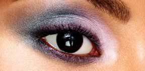 get the A pop of purple LOOK 1. Use the darker shade on the outer corner of the upper eyelid and midway around the bottom. 2.