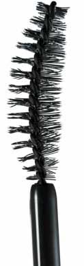 BIG & DARING MASCARA The curved brush with multi-level bristles captures every lash for explosive 360º volume Patented wedge-shaped bristles comb through lashes for clump-free volume from root to tip
