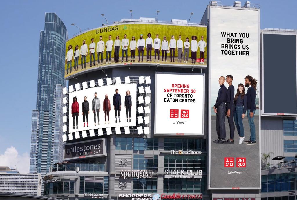 THE IDEA: #UncommonThread (continued) Launch domination at Yonge Dundas Square, one of Canada s busiest