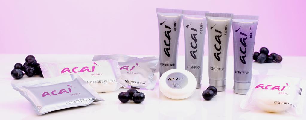 Acai Introducing the world s first amenities line made from Acai Berry extracts, a rich source of antioxidants.