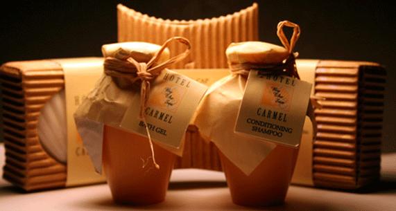 Hotel Carmel Products based on the Saint-Jeande-Luz sea water cure. Handmade bottles will add an earthy touch to your signature decor. Products based on the Saint-Jean-de-Luz sea water cure.