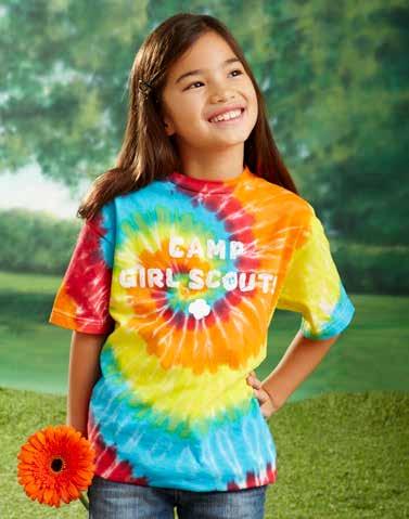 To Camp You Go! A J J. Camp Girl Scouts Tie-Dyed Headband. Head for glorious color with this wide band wrap.