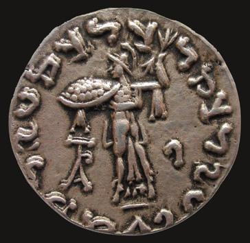 Kushan coins, bronze coin Huvishka, son of Kanishka I (153-191 AD) 20.