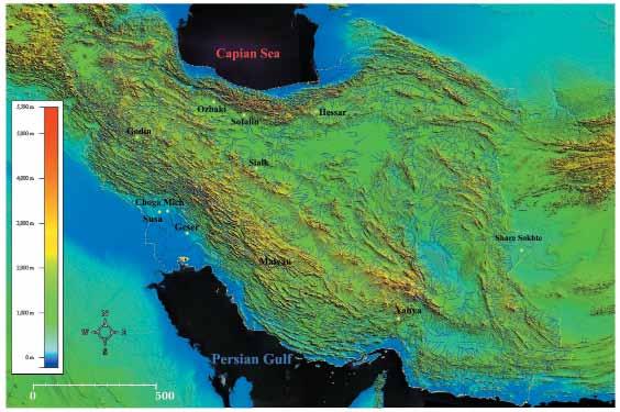 39 Morteza Hessari Fig. 4: Distribution of Late 4th Millennium Sites Across Iran. Trenches 12, 20, 22 and on the surface. All the ceramics were analyzed during the excavation seasons.