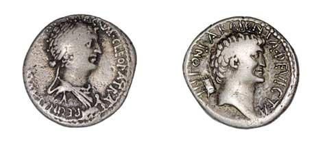 Cyberscrbe 161 5 Cleopatra VII and Mark Antony...both sides of the same coin "The reverse side shows him to have bulging eyes and a thick neck.