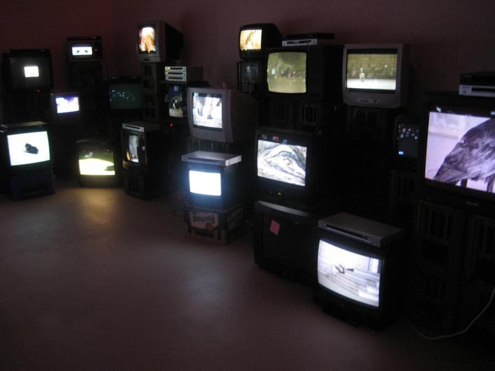 and all Simultaneously (1992 ongoing), detail Installation view, Douglas Gordon: blood, sweat, tears DOX, Prague, 4 June 27 September 2009 13