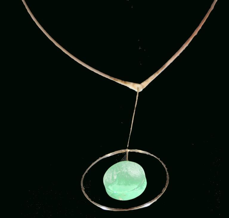 (EFMLS) #10 - a sterling silver necklace with variscite pendant.