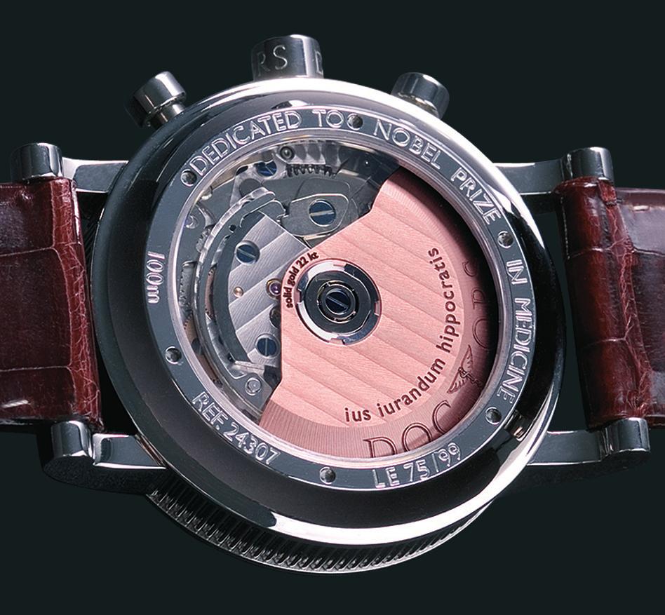 Hippocrates Ref. DOC 243-07 Limited editions of 99 pieces in implant steel, per model version and year, individually numbered. Movement: Caliber DOC-11-Tricompax, top-quality refined, modified V7750.