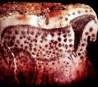 DAPPLED HORSES OF PECH-MERLE 25,000 BCE Uses natural form of the rock to create