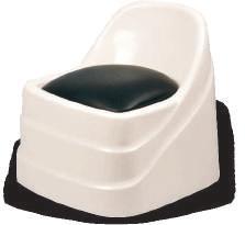 The massage chair fitted on this pedicure spa can be electrically moved forward, backward, reclined or