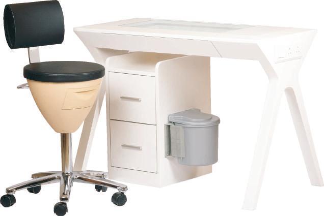 You can order this nail table with or without therapist chair as shown in the picture.