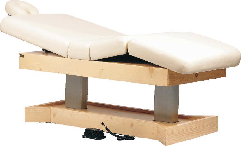 The minimum height of this spa bed is 28" and can be further increased upto 14