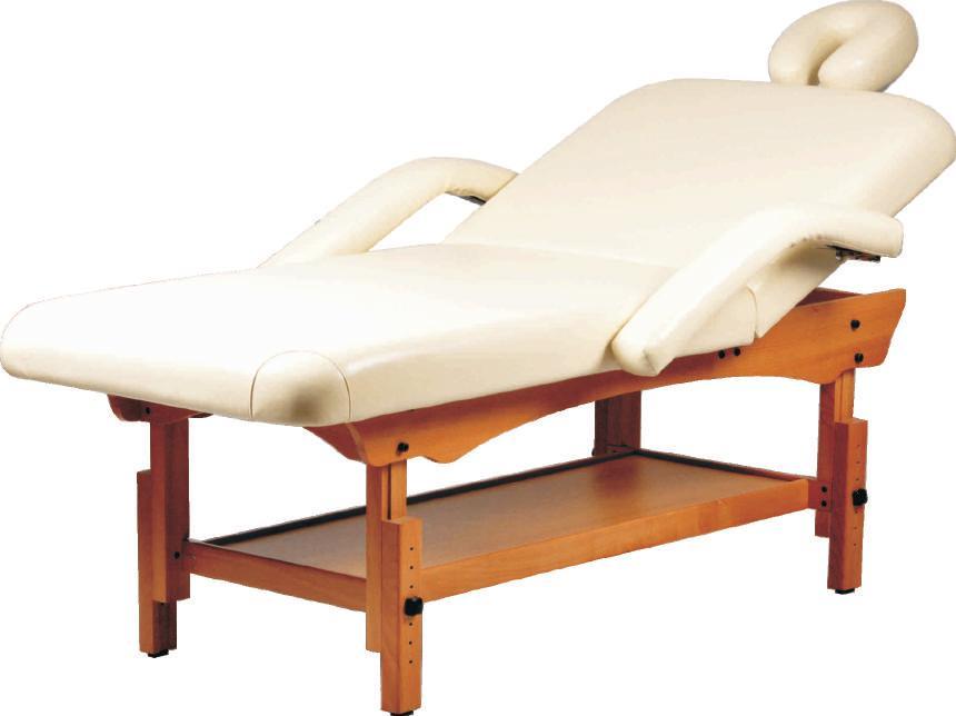The backrest can be inclined and stopped at any desirable comfortable position.