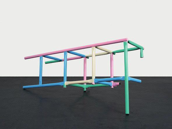 Przemek Pyszczek Playground Fragment (2015), lacquered steel; Courtesy of Peres Projects Additional Information PERES