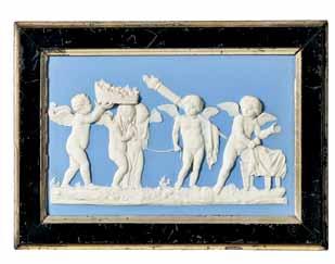 151B 151C Wedgwood Solid Light Blue Jasper Plaque, England, 19th century, rectangular form with applied white relief depiction of