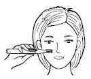 < How to shave facial hair > (Forehead, cheeks, and jaw) Apply the