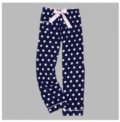 Item G17 LADIES PAJAMA PANTS FLANNEL Available: Snowleopard (hot pink), Navy polka dot (white), Hot pink polka dot (white) SEERSUCKER Available : Cotton Candy (pink), Royal Blue Unisex sizes