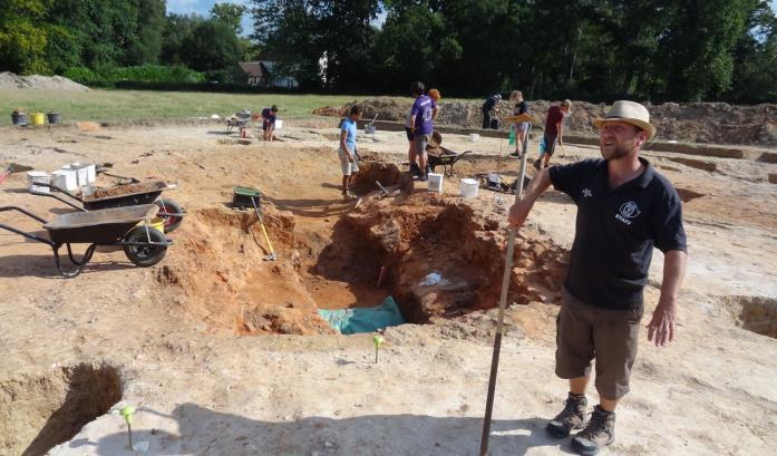 The other major find is that of a grave, probably robbed, but could yet reveal some bones before the end of the dig.