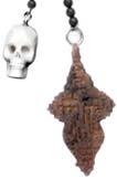 rosary w/ Hamlet Skull Drop K56-5070 3mm Lava Rock