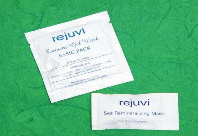 Rejuvi Sea Remineralizing Mask To reduce pores and treat oily skin Seaweeds are rich in mineral salts, trace elements, vitamins and polysaccharide.