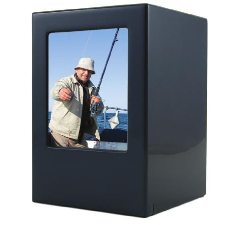 Somerset urns are constructed of medium density fiberboard and designed with a secure sliding panel compartment.