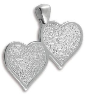 Family Ties Charms are available in 3-, 4-, 5-, & 6-print configurations. Each segment can display a finger, foot or hand print.