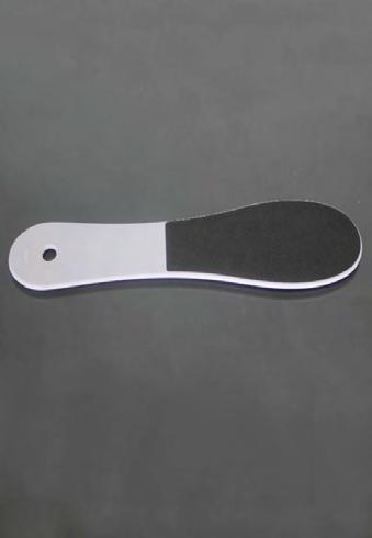foot file /paddle Definition Foot files are sanding files that are larger than nail files and are for smoothing skin and callouses of the foot, and for reducing dry skin.