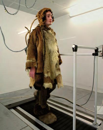 Figure 3: The thermophysiological and skin-sensory properties of clothing, such as that worn by the iceman, Oetzi, in the Neolithic period, can also be determined using clothing physiological methods.