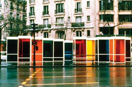 6 In 1969, he installed a temporary work, Labyrinthe de Chromosaturation (Chromosaturation pour un lieu public), at the Odéon subway exit on the Boulevard Saint-Germain in Paris (fig. 3).