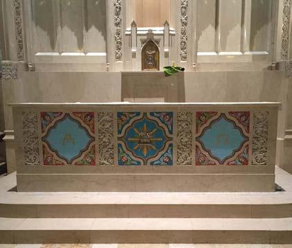 Altar of Sacrifice featuring vibrant mosaic