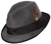 new Shape: Fedora / Material: Wool Blend / Details: Faux Leather, Satin Lining Brim: 1 1/2" / Colors: