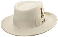 Leather Sweat Brim: 2" Bound / Sold by Color:, Brown, Ivory / Size Pack: 1/S,