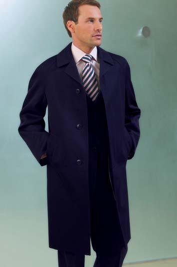 Croydon Overcoat (Black) Single breasted, fly front, centre vent, satin lined, hand stitched edges.