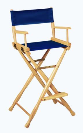 74: Directors Chair (tall, padded): $160.00.