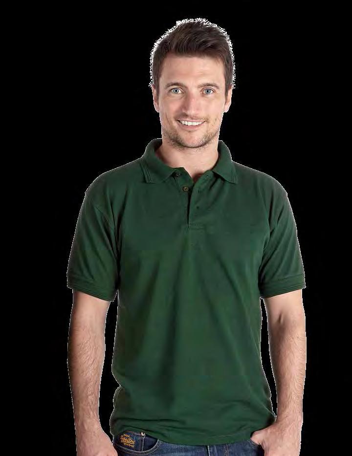 RK12 Deluxe Heavy Pique Polo Shirt Weight 240gsm 50% Cotton / 50% Polyester Three button placket with self coloured buttons and sewnin spare Two self colour rod design on collar and cuffs Twin needle