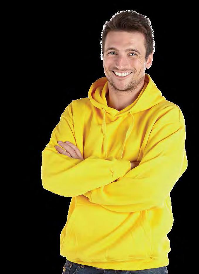 RK24 Deluxe Hooded Sweatshirt Weight 340gsm 50% Cotton / 50% Polyester Unisex style Drop shoulder style Front pouch pocket Twin needle stitching Elasticated cuffs and waistband Hood with double