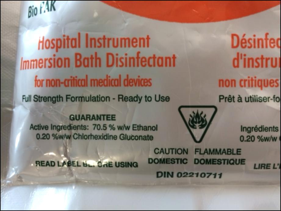 Reading the label: What is the nature of the item to be disinfected?