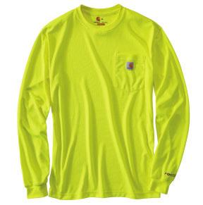 Reflective Material 100495-323/Brite Lime 100495-824/Brite Orange REGULAR TALL FORCE HIGH-VISIBILITY LONG-SLEEVE CLASS 3 T-SHIRT 100496 Rib-knit crewneck collar and cuffs 3M Scotchlite Reflective