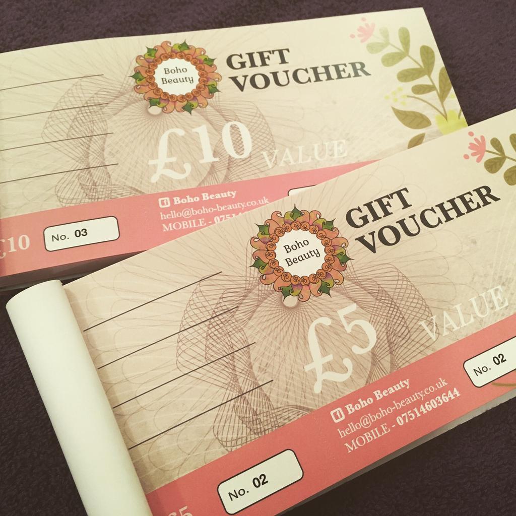 Gift vouchers available to treat that special person in your life or even great as a