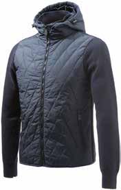 The shell fabric is fine Italian wool bonded with the BWB EVO - Beretta Waterproof Breathable EVO membrane. 3 layers waterproof jacket in wool with tape seams.