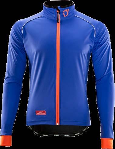 A lightweight windproof training jacket for active cyclists with GORE WINDSTOPPER material and an athletic fit.