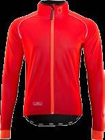 Front side and front of sleeves 100 % windproof, highly water resistant and extremely breathable four way stretch GORE